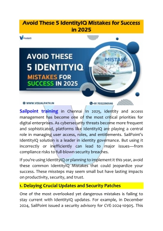 SailPoint Training in Chennai Enroll in SailPoint Course Now