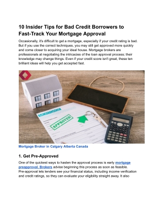 10 Brilliant Mortgage Tips to Get Approved Faster—Even with Bad Credit