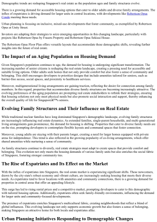 Why Are Demographic Trends Shaping Singapore's 2025 Real Estate?
