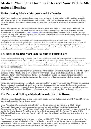 MMD Medical Doctors