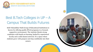 Best B.Tech Colleges in UP – A Campus That Builds Futures