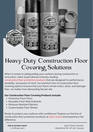 Heavy-Duty Construction Floor Covering Solutions
