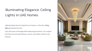cieling lights in uae homes
