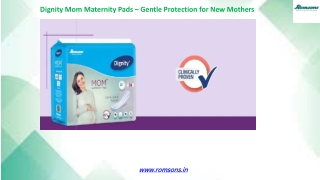Dignity Mom Maternity Pads – Gentle Protection for New Mothers