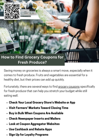 How to Find Grocery Coupons for Fresh Produce?