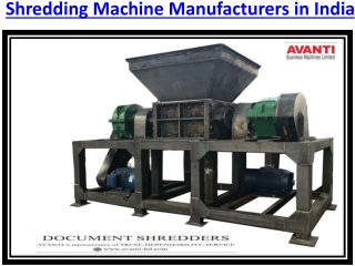 Buy Shredding Machine in Kolkata at Avanti-ltd