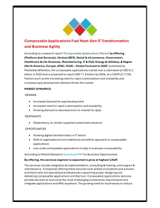 Composable Applications Market-Globale-Size-Share-Report