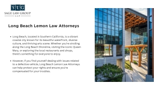 Long Beach Lemon Law Attorneys - Sage Law Group LLP