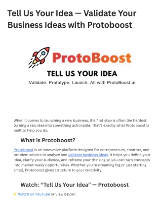 tell us your idea validate your business ideas