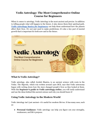 vedic astrology the most comprehensive online