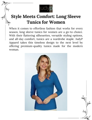 style meets comfort long sleeve tunics for women