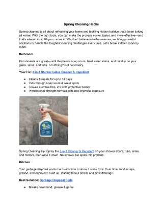 Spring Cleaning Hacks