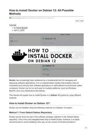 How to Install Docker on Debian 12 All Possible Methods