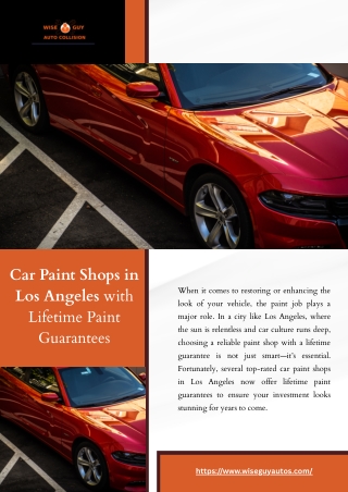 Car Paint Shops in Los Angeles for Fleet & Commercial Vehicles