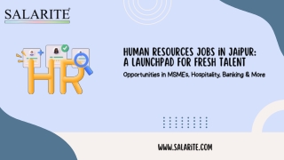 Human Resources in Jaipur A Launchpad for Fresh Talent
