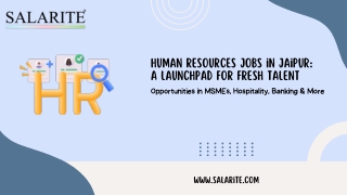 Human Resources in Jaipur A Launchpad for Fresh Talent