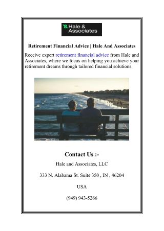 Retirement Financial Advice | Hale And Associates