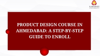 Product Design Course in Ahmedabad A Step-by-Step Guide to Enroll