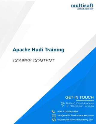 Apache Hudi Training | Get Certified with Multisoft Virtual Academy