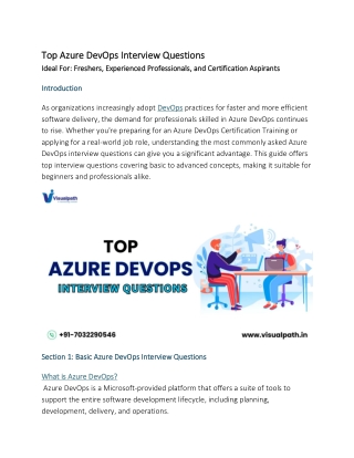 Azure DevOps Online Training Hyderabad | Azure DevOps Course