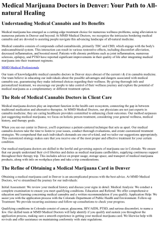 MMD Medical Doctors