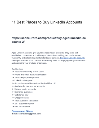 _11 Best Places to Buy LinkedIn Accounts