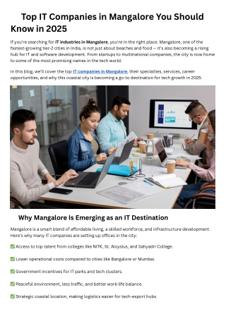top it companies in mangalore you should know
