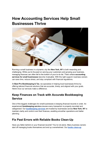 how accounting services help small businesses