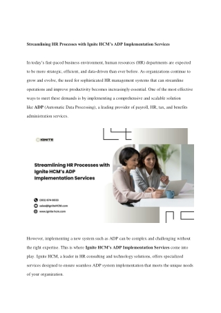 Streamlining HR Processes with Ignite HCM’s ADP Implementation Services (1)
