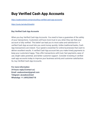 Buy Verified Cash App Accounts