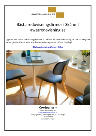 Bästa redovisningsfirmor i Skåne | awatredovisning.se