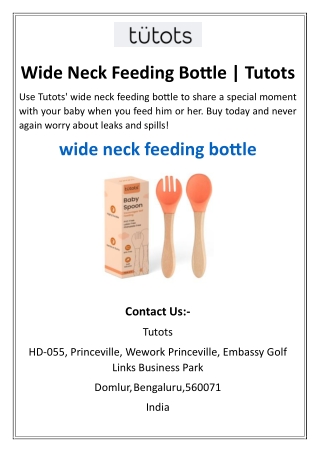 wide neck feeding bottle tutots