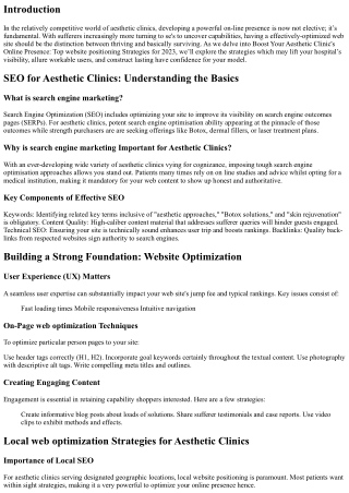Boost Your Aesthetic Clinic's Online Presence: Top website positioning Strategie