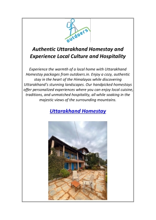 Authentic Uttarakhand Homestay and Experience Local Culture and Hospitality