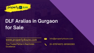Own Luxury: DLF Aralias in Gurgaon for Sale – Exclusive 4 & 5 BHK Apartments