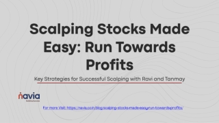 Scalping Stocks Made Easy - Run Towards Profits