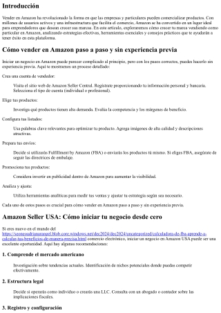 Cómo crecer tu marca vendiendo como particular en Amazon