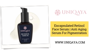 Anti Aging Retinol Serum For Pigmentation