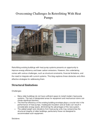 overcoming challenges in retrofitting with heat