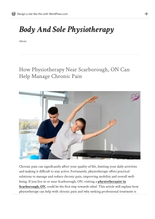 How Physiotherapy Near Scarborough, ON Can Help Manage Chronic Pain