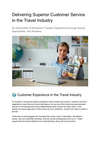 Mastering Customer Support in the Travel Sector