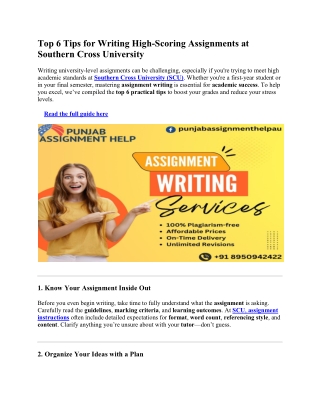 top 6 tips for writing high scoring assignments