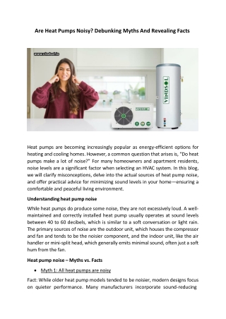 Are Heat Pumps Noisy? Debunking Myths And Revealing Facts