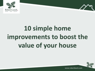 10 simple home improvements to boost the value of your house