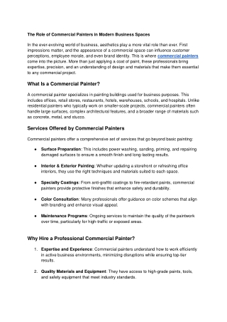Commercial painter