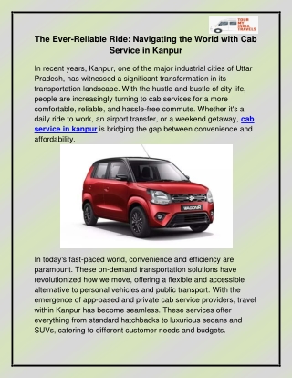 cab service in kanpur