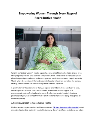 Empowering Women Through Every Stage of Reproductive Health