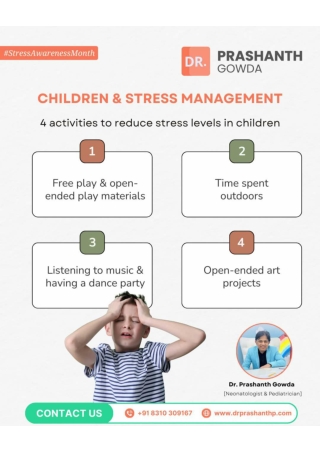 Did you know that even kids can feel stressed _ Dr Prashanth Gowda _ Best Pediatrician in HSR Layout