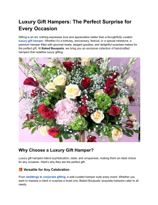 Luxury Gift Hampers_ The Perfect Surprise for Every Occasion